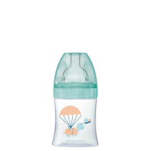 Anti-colic bottle - DODIE - Sensation+ - 150 ml - Flat nipple - 0-6 months - Flow 1 - Green