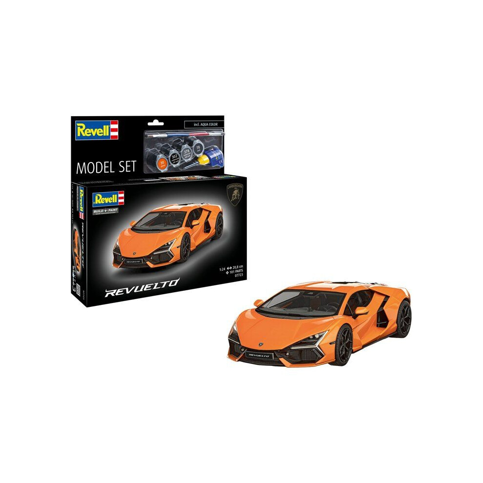 Revell Car Model Kit - Model Set - Lamborghini Revuelto - Includes Glue, Paints, And Accessories