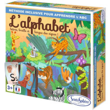 Brettspiel - SENTOSPHERE - Das Alphabet - Großbuchstaben - Kleinbuchstaben - Braille - Gebärdensprache - Ab 3 Jahren
