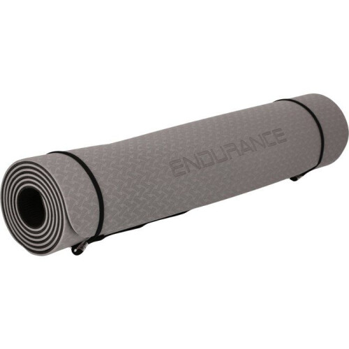 Yoga-Matte - AUSDAUER - 4 mm - Grau