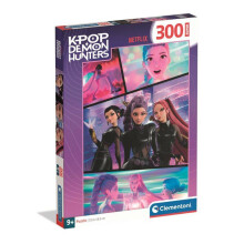 Clementoni - K-Pop Dämonenjäger - Puzzle 300 Teile - Kinderpuzzle - Ab 7 Jahren - Rumi, Mira und Zoey - Netflix
