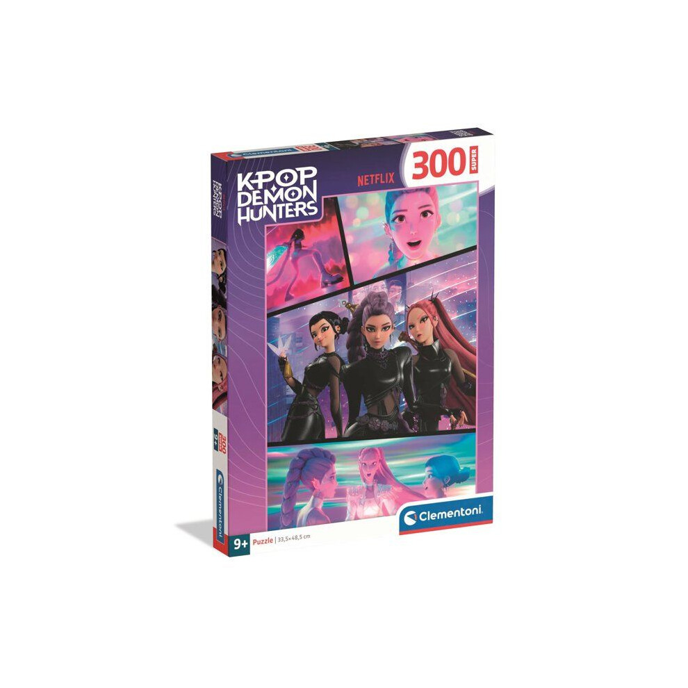 Clementoni - K-Pop Demon Hunters - 300 Piece Puzzle - Children's Puzzle - From 7 Years - Rumi, Mira And Zoey - Netflix