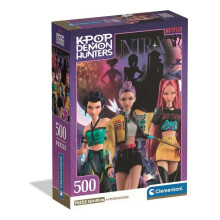 Clementoni - K-Pop Dämonenjäger - Puzzle 500 Teile - Kinderpuzzle - Rumi, Mira und Zoey - Ab 8 Jahren - Netflix