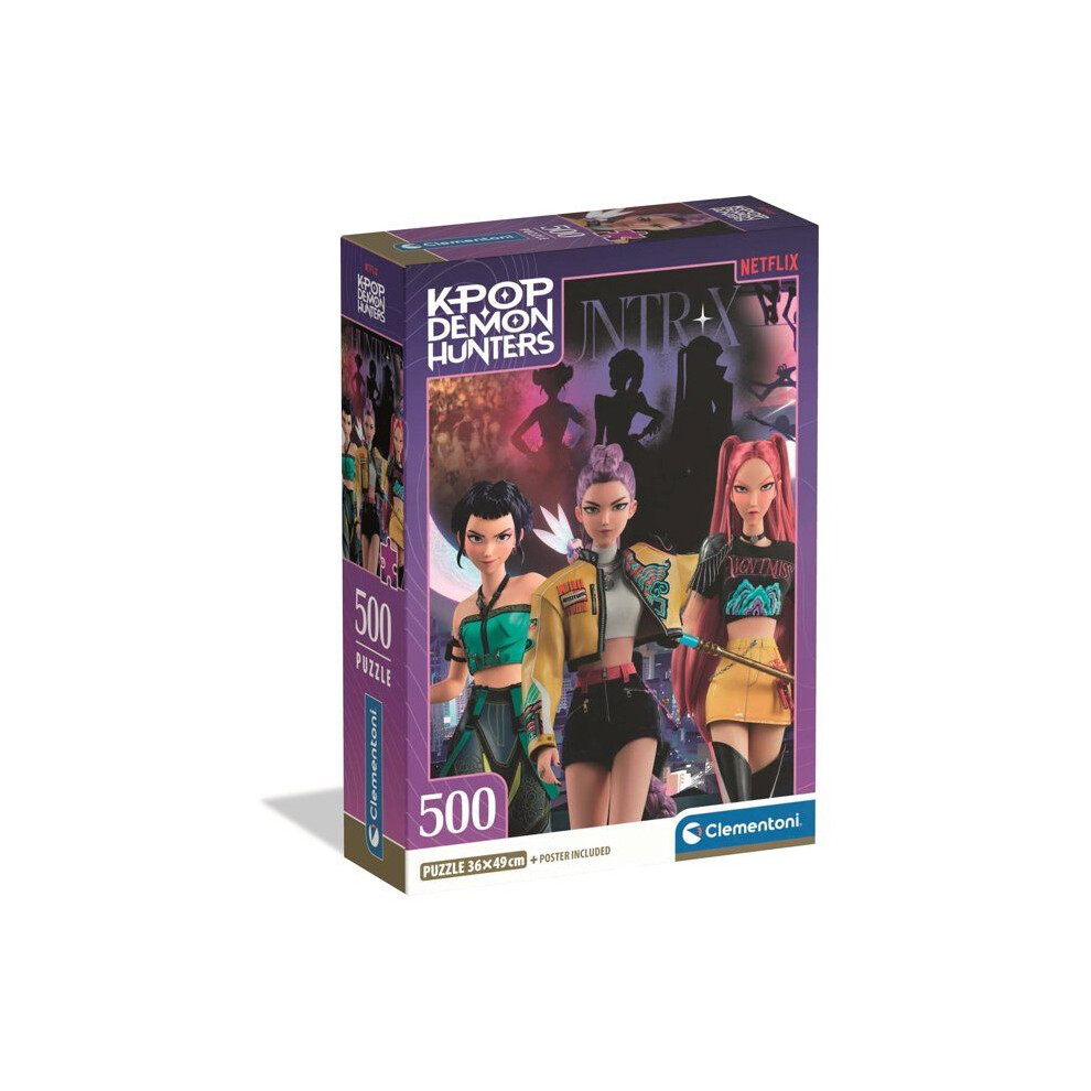 Clementoni - K-Pop Demon Hunters - 500 Piece Puzzle - Children's Puzzle - Rumi, Mira, And Zoey - From 8 Years - Netflix