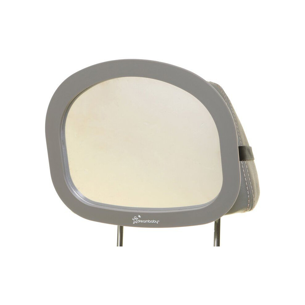 Large Rear Seat Mirror - Dreambaby - Adjustable Ezy-Fit - Wide Angle View For The Safety Of Babies And Young Children 9312742812287
