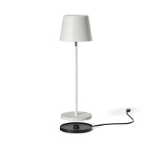 Kabellampe - LUMISKY - KELLY WEISS - Weißes Aluminium - Dimmbares weißes LED - Wiederaufladbar - H38 cm