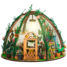 Bücherregal - DIY-Kit zum Bau eines 3D-Modells Buchstütze - Schöne Pergola Green Nook - 22 x 22 x 17 cm