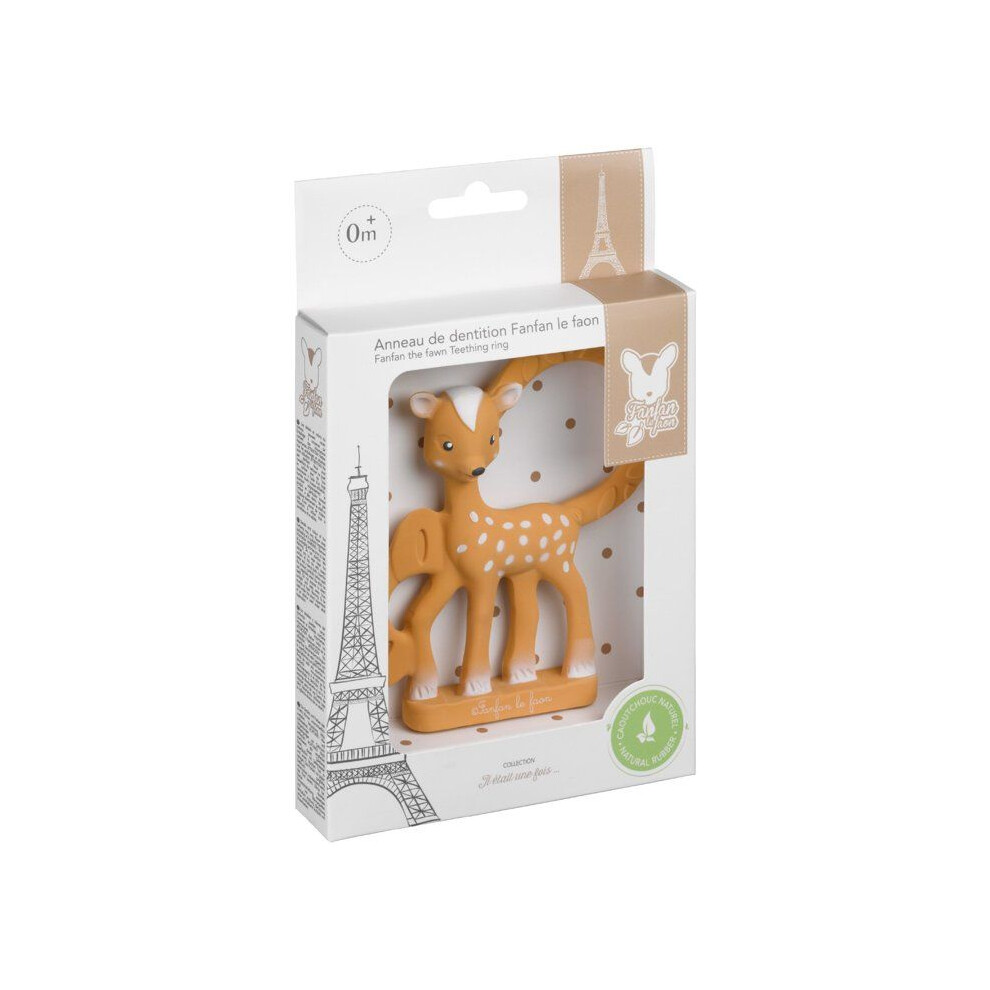 Teething Ring - Sophie The Giraffe - Fanfan The Fawn - Multi-Textures - Natural Rubber Sophie La Girafe