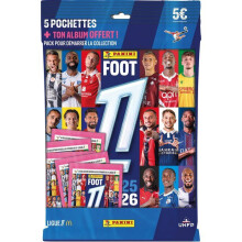 Starter-Paket - PANINI - Fuß FR 2025/26 Ligue 1 McDonald's - Album - 5 Tüten