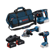 Pack 3 Werkzeuge 18V - BOSCH - 0615A50094 - 2x4Ah - Kabellos 18V - Staubfreies Arbeiten