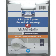 Fertig verlegbarer Fugen - GEB - Breite 41 mm x 3,35 m - Weiß