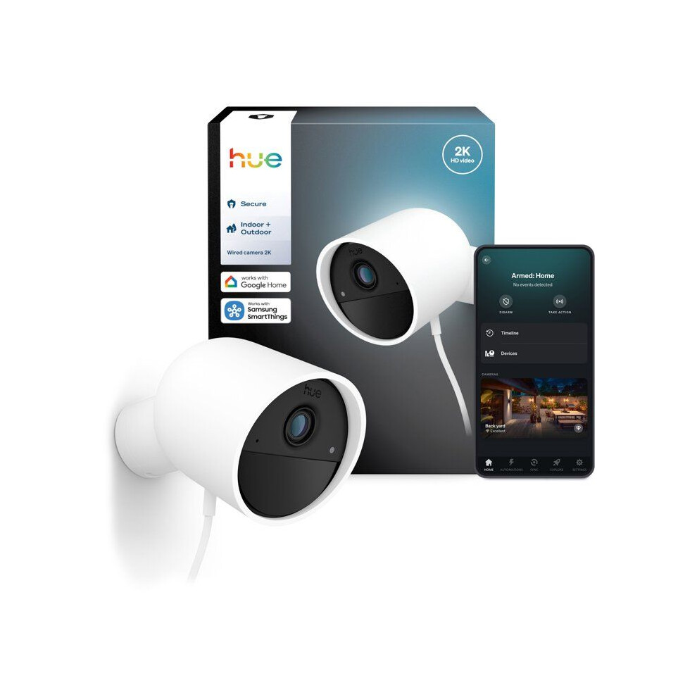 Philips Hue Secure Kabelgebundene Kamera 2K-Videoauflösung Weiß Weiss 04514000 - Bild 6