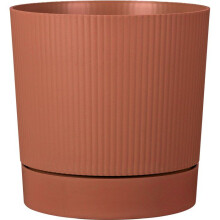 Blumentopf mit rundem Reservoir - GARDEN ID - Lino - Ø 39 - 32 L - H 38 cm - Siena
