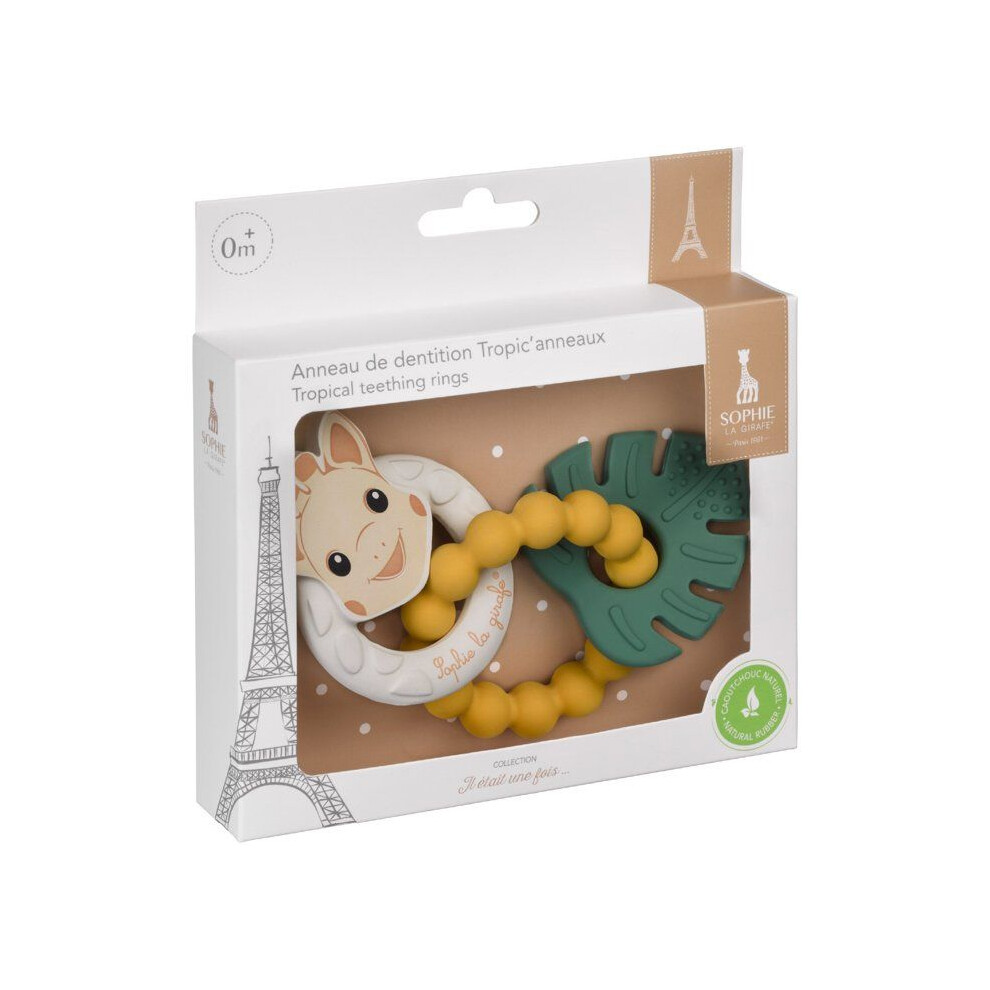 Sophie La Girafe Teething Rings - Sophie The Giraffe - Tropic’rings - 3 Rings - Various Textures