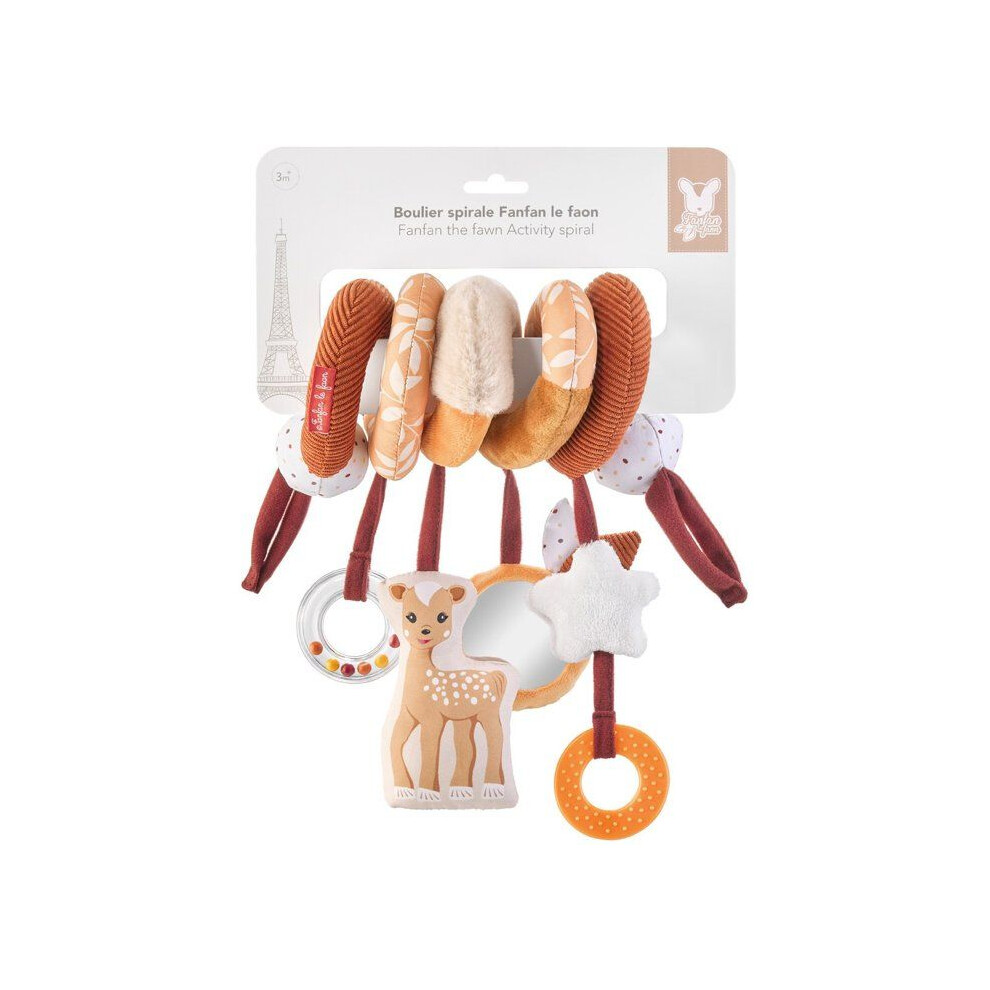 Sophie La Girafe Spiral Rattle - Sophie The Giraffe - Fanfan The Fawn - 100% Textile - Multi-Activities