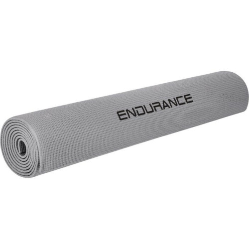 Yoga-Matte - AUSDAUER - 6 mm - Grau