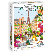 Acrylfarbe - SENTOSPHERE - Künstlerpalette - Paris - Zahlenmalerei für Erwachsene - Leinwandbild