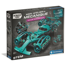 Supersonisches Auto - CLEMENTONI - Mein Mechanikatelier - 2 Modelle zum Zusammenbauen - Auto oder Drohne - 8 Jahre - Hergestellt in Italien