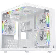 PC-Gehäuse ohne Netzteil - XIGMATEK Aqua M Lite Arctic - EN44427 - Würfel - Micro-ATX-Format - Weiß