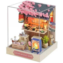 Bücherregal - DIY-Kit zum Bau eines 3D-Modells Buchstütze - Sakura Noodles Creanook - 11 x 9 x 11 cm