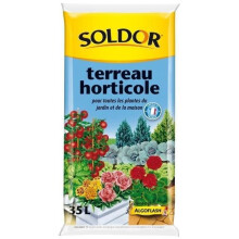 Horticultural soil - Versatile substrate designed for indoor and outdoor gardening - 35 L - SOLDOR