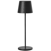 Kabellampe - LUMISKY - KELLY BLACK - Schwarzes Aluminium - Dimmbares weißes LED - Wiederaufladbar - H38 cm