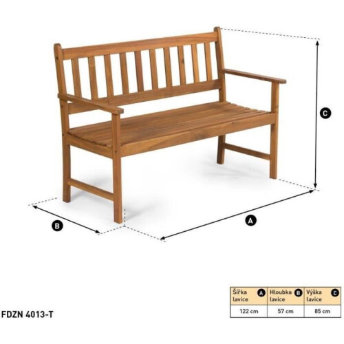 Gartenbank 2 Plätze - Fieldmann - FDZN 4013-T 1