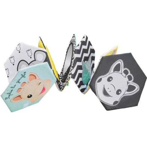 Sophie la Girafe Activity Book - SOPHIE THE GIRAFFE - 7 Emotions - Various Textures - Double-sided Black and White 2