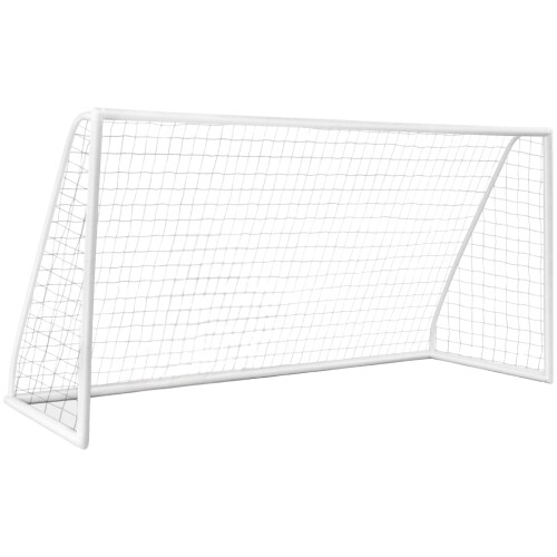 Fodboldmål 365x182 cm med holdbart net og indsatser