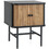Black Nightstand with Sliding Doors, 40 x 39 x 49 cm 1