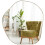 Irregular Wall Mirror, Metal Frame, 75.5 x 70 cm, Gold 4