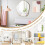 Irregular Wall Mirror, Metal Frame, 75.5 x 70 cm, Gold 5