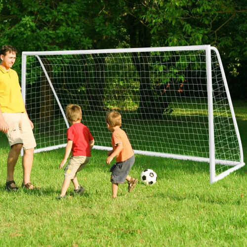 Fodboldmål 365x182 cm med holdbart net og indsatser 1