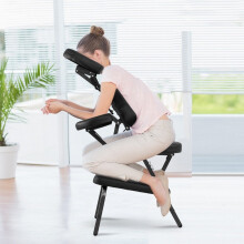 Portable Adjustable Massage Chair - Black, Foldable Design