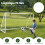 Fodboldmål 365x182 cm med holdbart net og indsatser 5