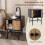 Black Nightstand with Sliding Doors, 40 x 39 x 49 cm 5