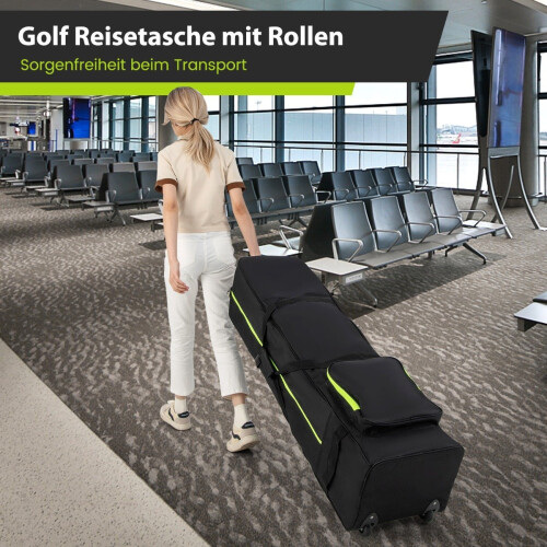 Bolsa de viaje de golf suave con ruedas, impermeable y acolchada. 2
