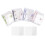 4 Pack  Transparent 3 Ring Binder Covers with Grid Inner Page and 12 Pcs Binder Pockets(3 Pcs/Set) 1