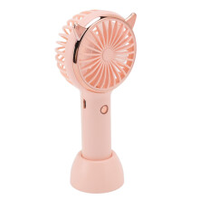 Stijlvolle handventilator met kattenoortjes, jouw ideale zomerpartner: persoonlijke ventilator met 3 snelheden, oplaadbaar via USB, draagbaar ontwerp