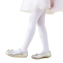 Childrens Dance Tights Breathable Girl Stockings-White S