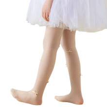 Girls Fashionable Leggings With Cute Bowknot Detail-color XL