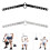 Regulable High Pull Down Bar with Ergonomic Grip Heavy-Black 3