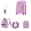 Kids' 5-Piece Luggage Set: 16"" Suitcase, Backpack, Pink 1