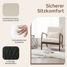 Scaun Sufragerie, Captusit, Cotiere Lemn, Bej