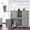 Kissanhiekkakaappi Scratch Pad & Dual Doors, harmaa 4