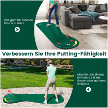 Golf Putting Mat 300x96 cm met 3 cups & vlag