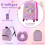 Kids' 5-Piece Luggage Set: 16"" Suitcase, Backpack, Pink 3
