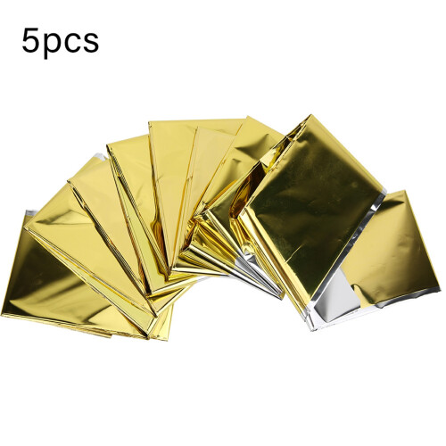 5 Stück Notfall-Reflexfolie 210 x 140 cm Gold 1