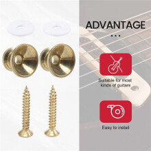 2 X Elektrisk Akustisk Gitarr Basrem Knapp SkruvlåS Pinnar Pinnar Pads Gyllene