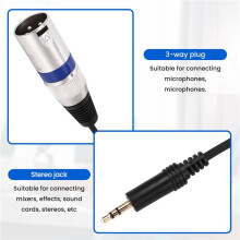 3 Meters 3.5mm Stereo Jack Plug to 3 Pin XLR Male Cable Microphone Audio Record